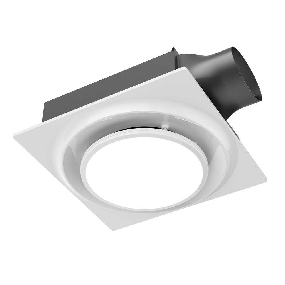 BysonX Lumaire 80CFM 0.3–0.4 Sones Bathroom Fan Large Round LED Light cETLus HVI2100 Energy Star - Slim & Humidity+ Models