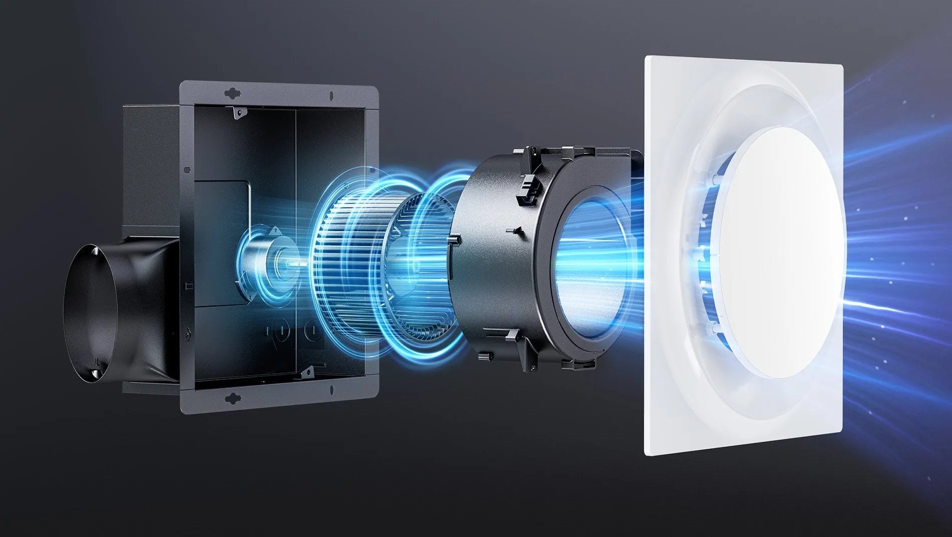  BysonX Lumaire 80CFM 0.3–0.4 Sones Bathroom Fan Large Round LED Light cETLus HVI2100 Energy Star - Slim & Humidity+ Models Byson  art-noise.myshopify.com bysonx-lumaire-80cfm-0-3-0-4-sones-bathroom-fan-large-round-led-light-cetlus-hvi2100-energy-star-slim-humidity-models