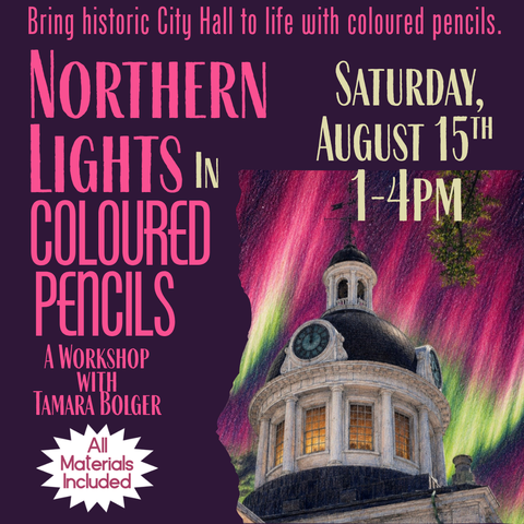 Northern Lights in Coloured Pencils with Tamara Bolger