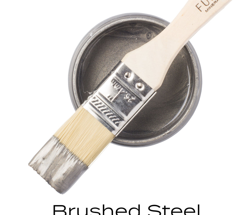 Fusion Mineral Paint Metallic Brushed Steel