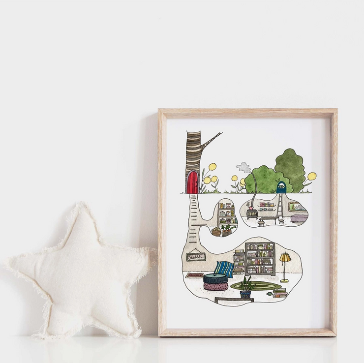 Curate Paper Co. The Burrow | Children's Art Print | 11 x 14