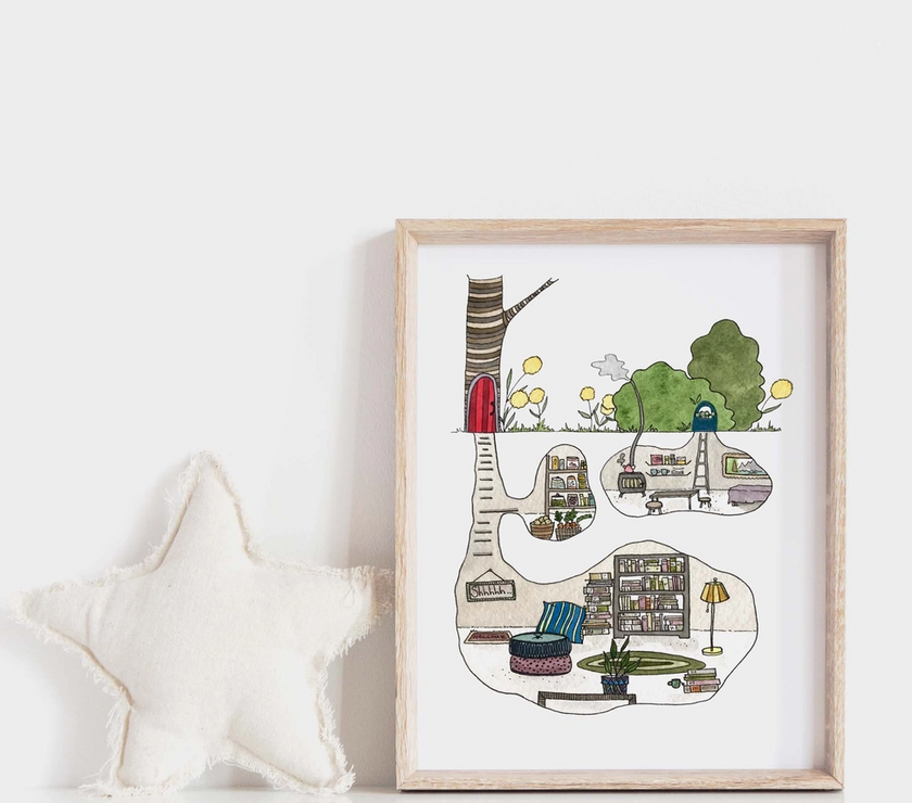 Curate Paper Co. The Burrow | Children's Art Print | 11 x 14 - Art Noise