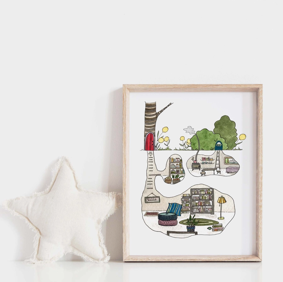 Curate Paper Co. The Burrow | Children&#39;s Art Print | 11 x 14