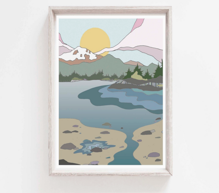 Curate Paper Co. Tidepools | Vertical Coastal Art Print | 11 X 14 - Art Noise