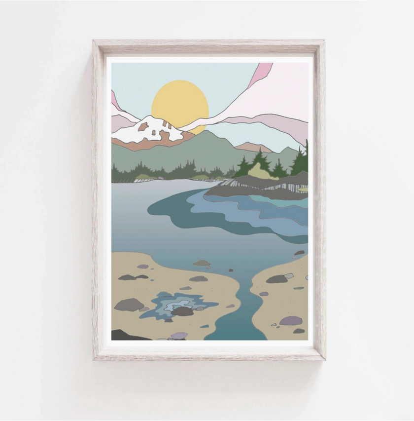 Curate Paper Co. Tidepools | Vertical Coastal Art Print | 11 X 14 - Art Noise