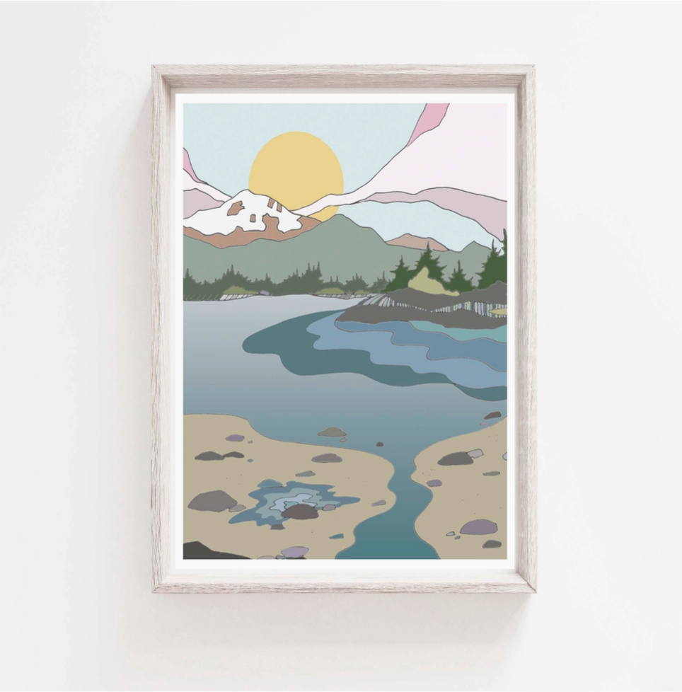 Curate Paper Co. Tidepools | Vertical Coastal Art Print | 11 X 14