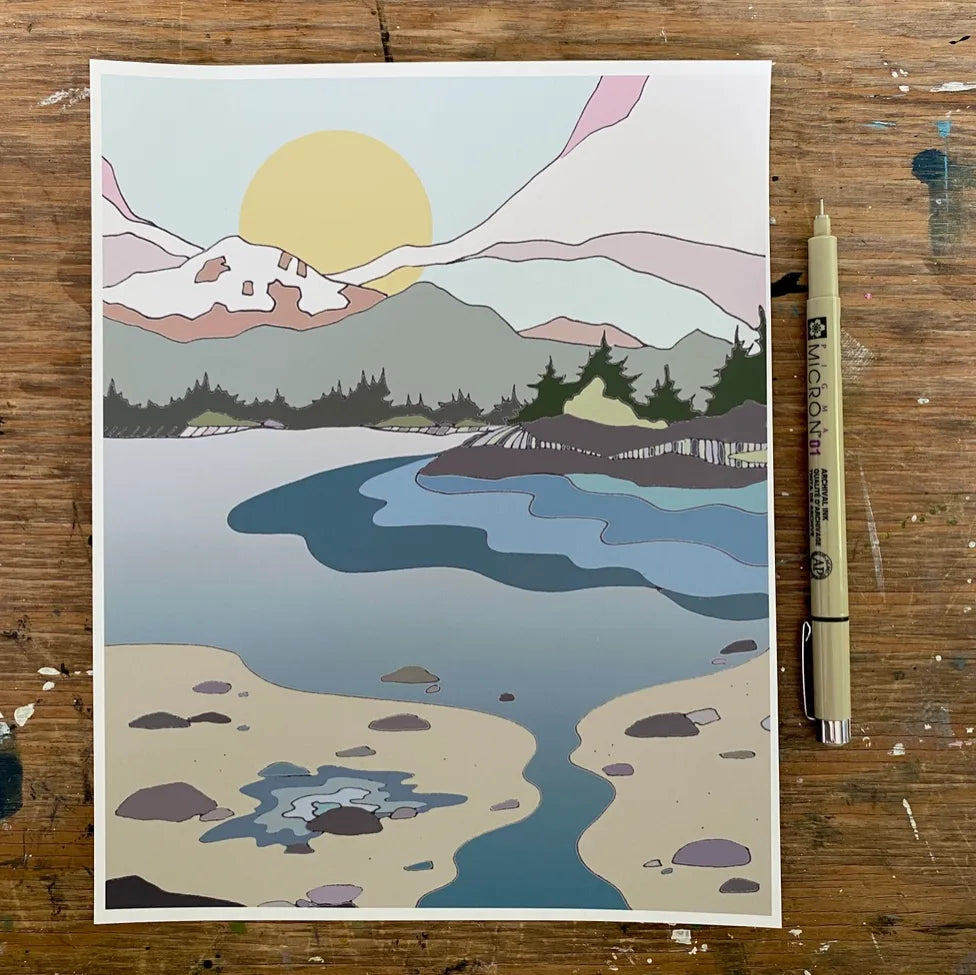 Curate Paper Co. Tidepools | Vertical Coastal Art Print | 5 X 7 - Art Noise Curate Paper Co. Tidepools | Vertical Coastal Art Print | 5 X 7 Curate Paper Co. Fine Art Prints art-noise.myshopify.com curate-paper-co-tidepools-vertical-coastal-art-print-5-x-7