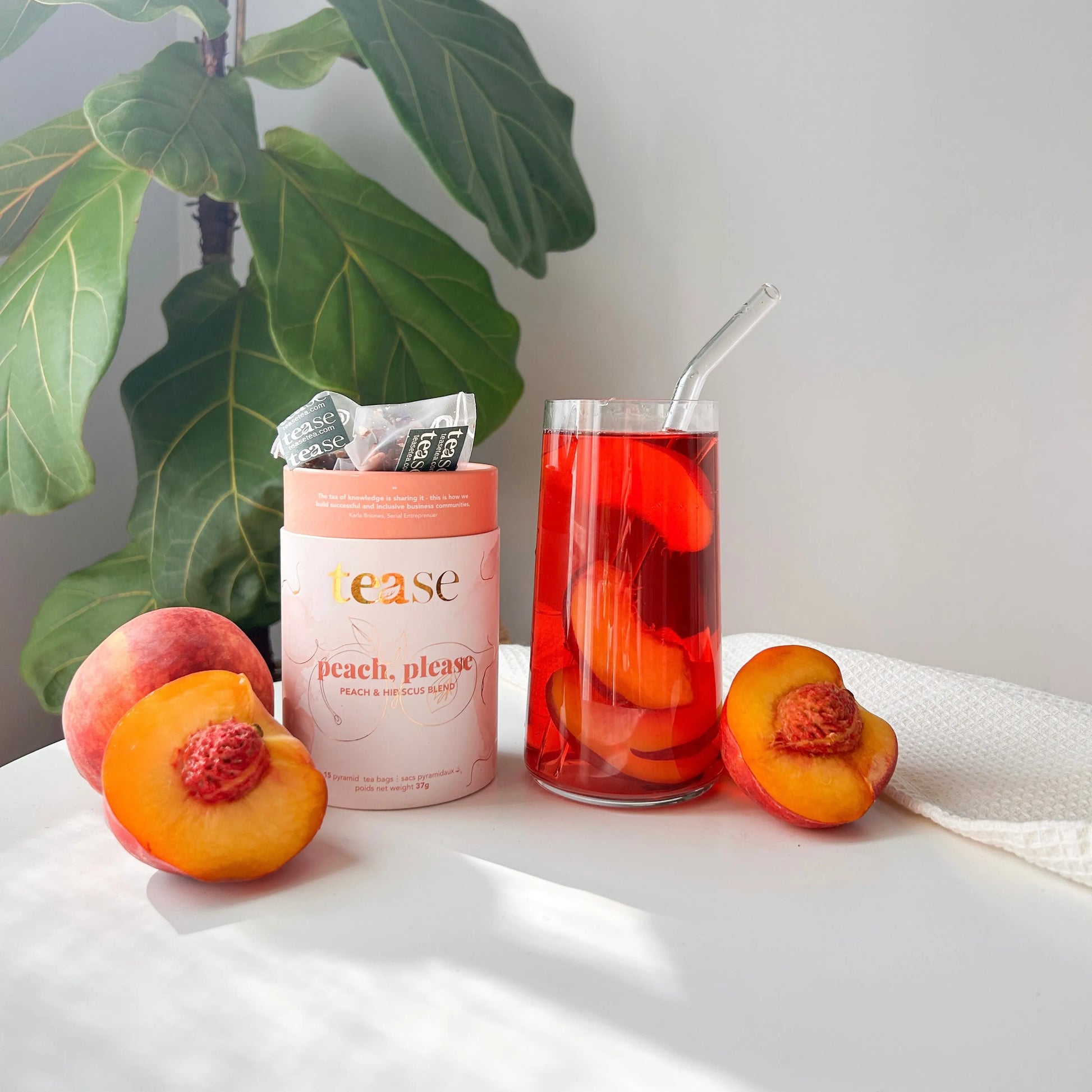  Peach, Please Tease - Tea Inspired Wellness & Beauty Natural Tea Blend art-noise.myshopify.com peach-please