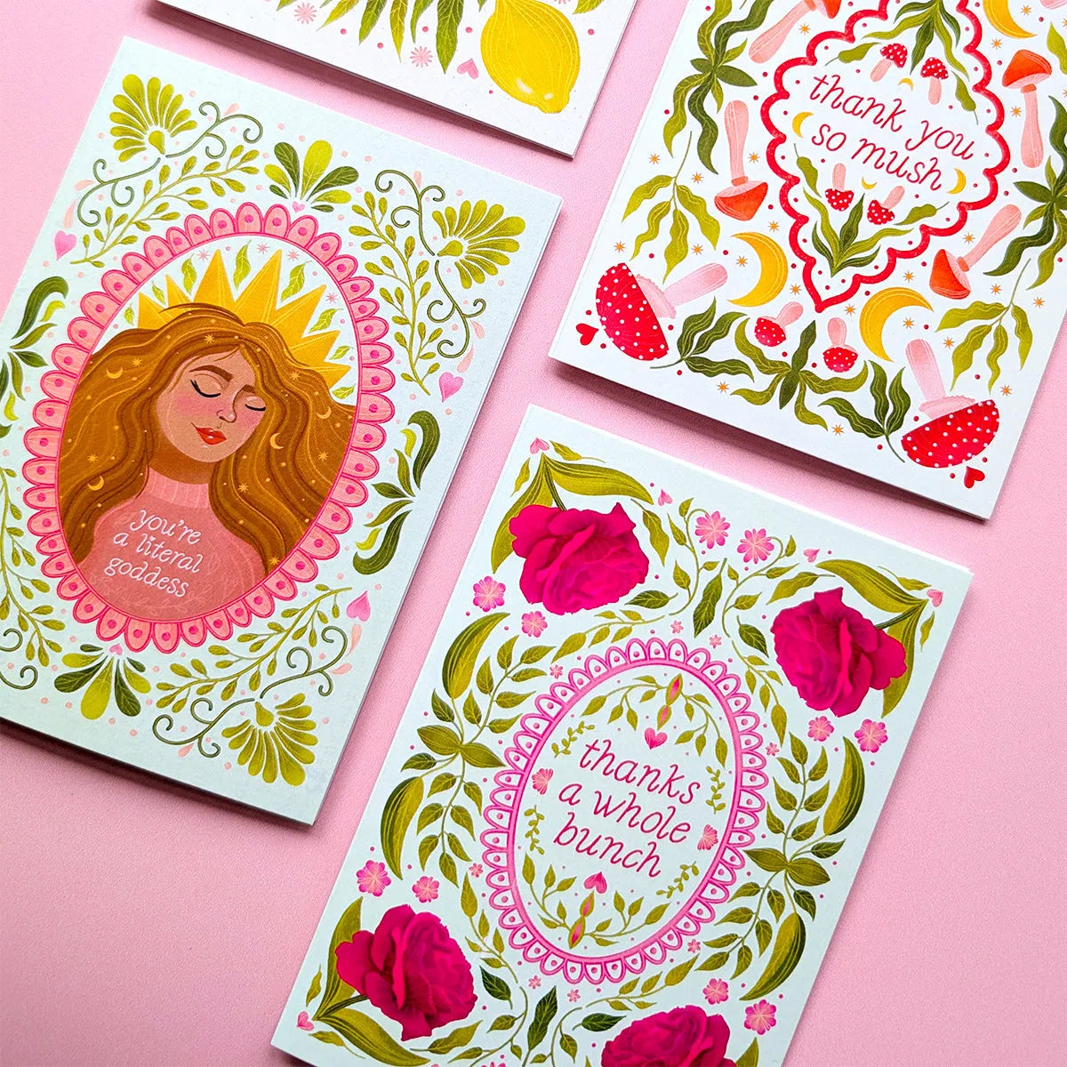  Literal Goddess | Mini Greeting Card Cheeky Peach Designs Cards art-noise.myshopify.com literal-goddess-mini-greeting-card