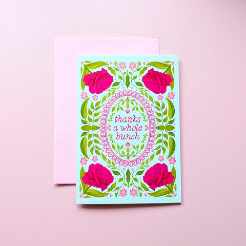  Thanks A Whole Bunch | Mini Greeting Card Cheeky Peach Designs Cards art-noise.myshopify.com thanks-a-whole-bunch-mini-greeting-card