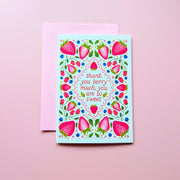 Thank You Berry Much | Mini Greeting Card