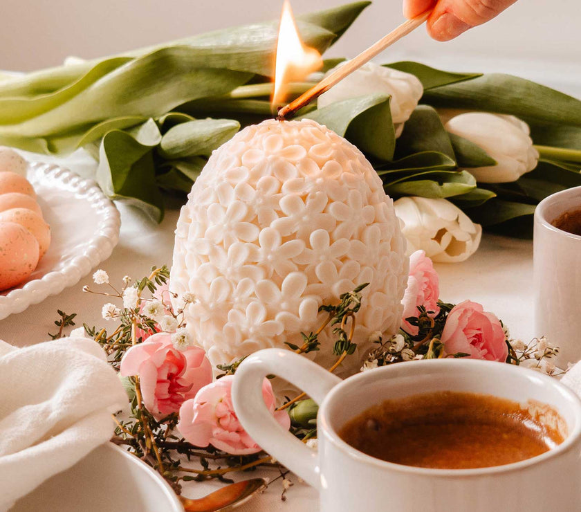 The Floral Egg - Decorative Candle