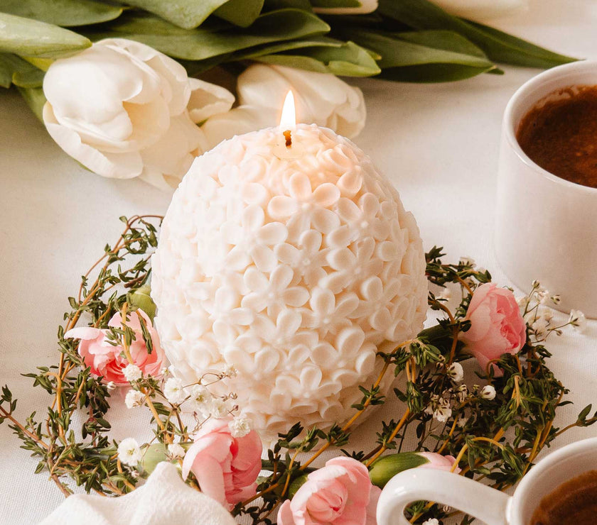 The Floral Egg - Decorative Candle