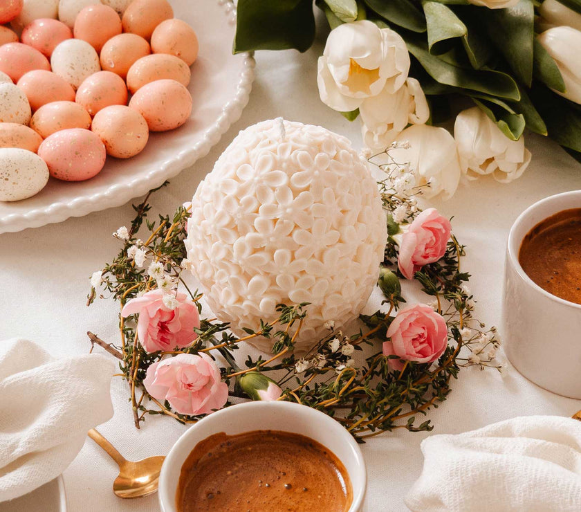 The Floral Egg - Decorative Candle