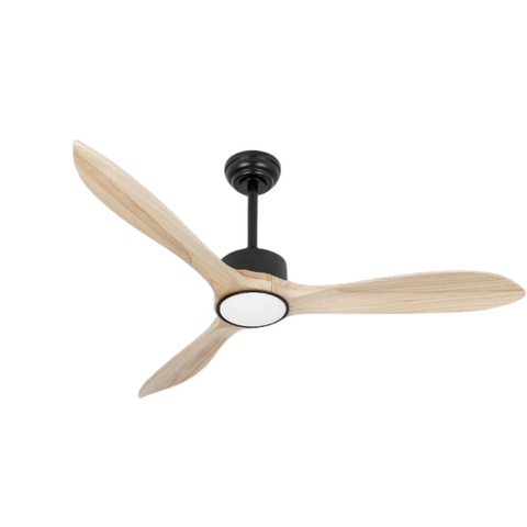 BysonX Propelaire 52-Inch Solid Wood Ceiling Fan with LED Light & Remote – Aviation-Inspired, cETLus Certified