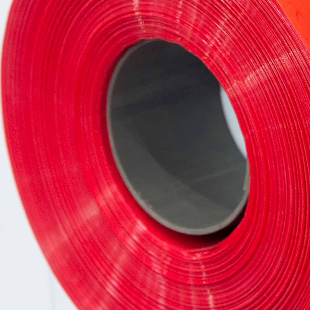 Byson PVC Strips & Rolls, Standard Smooth - Translucent Red