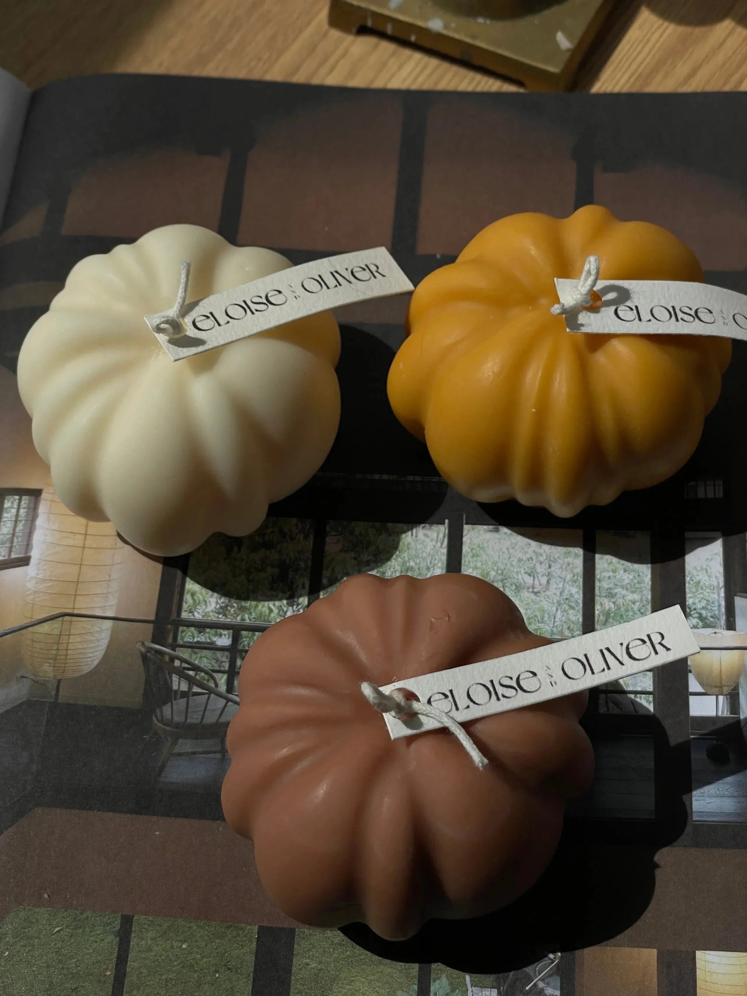 Pumpkin Eloise and Oliver Decorative Candle art-noise.myshopify.com pumpkin Pumpkin Eloise and Oliver Decorative Candle art-noise.myshopify.com pumpkin