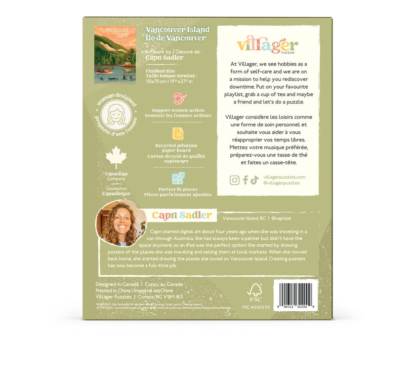 Vancouver Island | 1000-Piece Puzzle for Adults | Designed in Canada by Capri Sadler