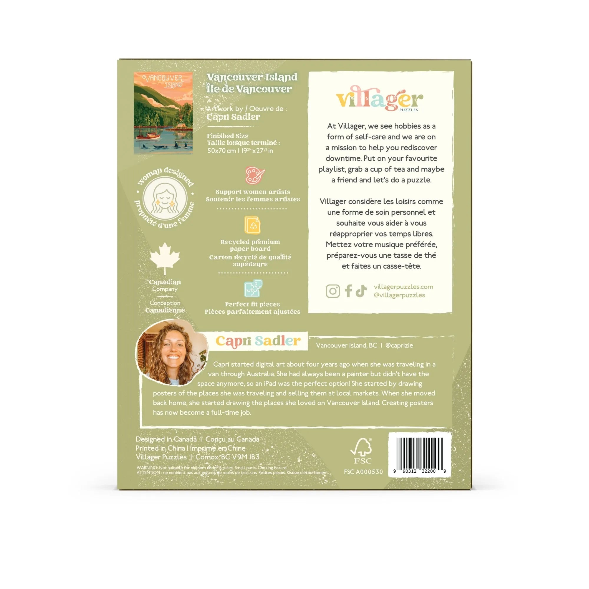  Vancouver Island | 1000-Piece Puzzle for Adults | Designed in Canada by Capri Sadler Villager Puzzles Puzzle art-noise.myshopify.com vancouver-island-1000-piece-puzzle-for-adults-designed-in-canada-by-capri-sadler