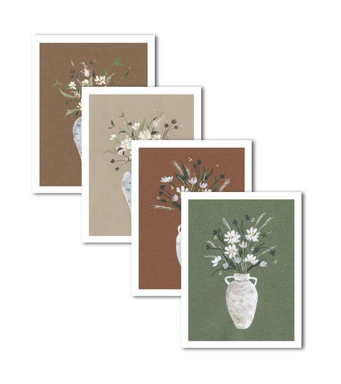 Vintage Vases - Assorted Card Set Emma Allen Design Studio Card art-noise.myshopify.com vintage-vases-assorted-card-set