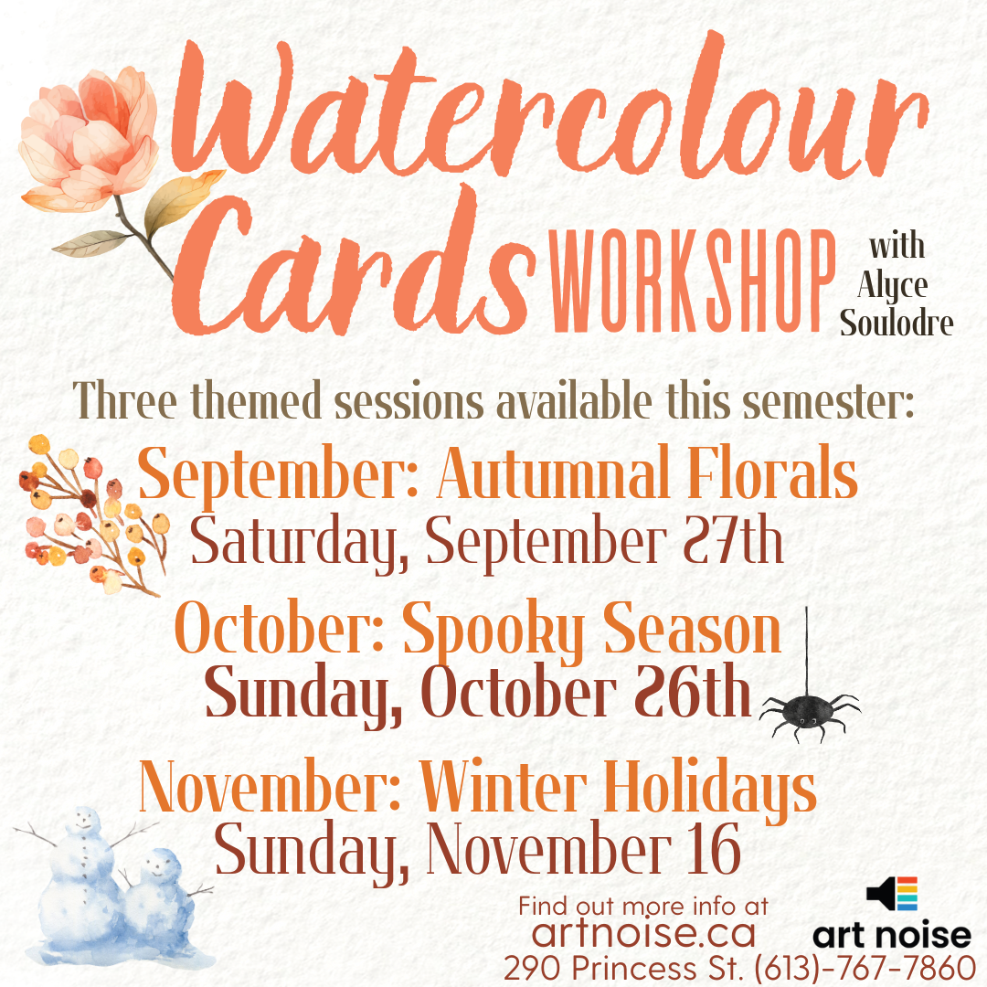 Seasonal Watercolour Cards Workshops with Alyce Soulodre