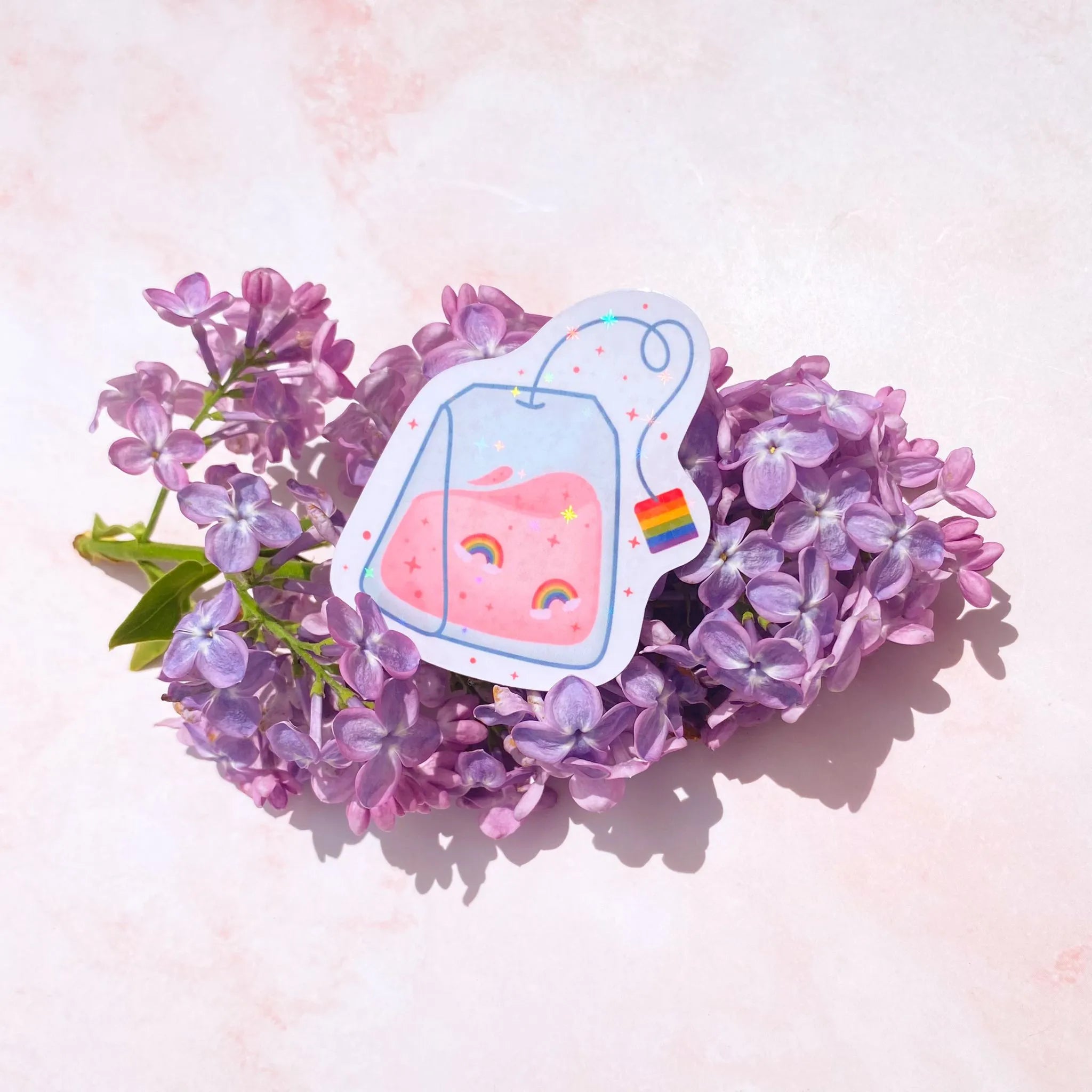  Rainbow Tea | Pride Sticker Cheeky Peach Designs Sticker art-noise.myshopify.com rainbow-tea-pride-sticker