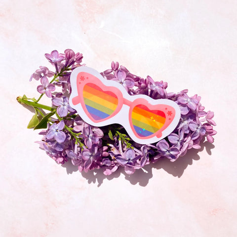  Rainbow Sunglasses | Pride Sticker Cheeky Peach Designs Sticker art-noise.myshopify.com rainbow-sunglasses-pride-sticker