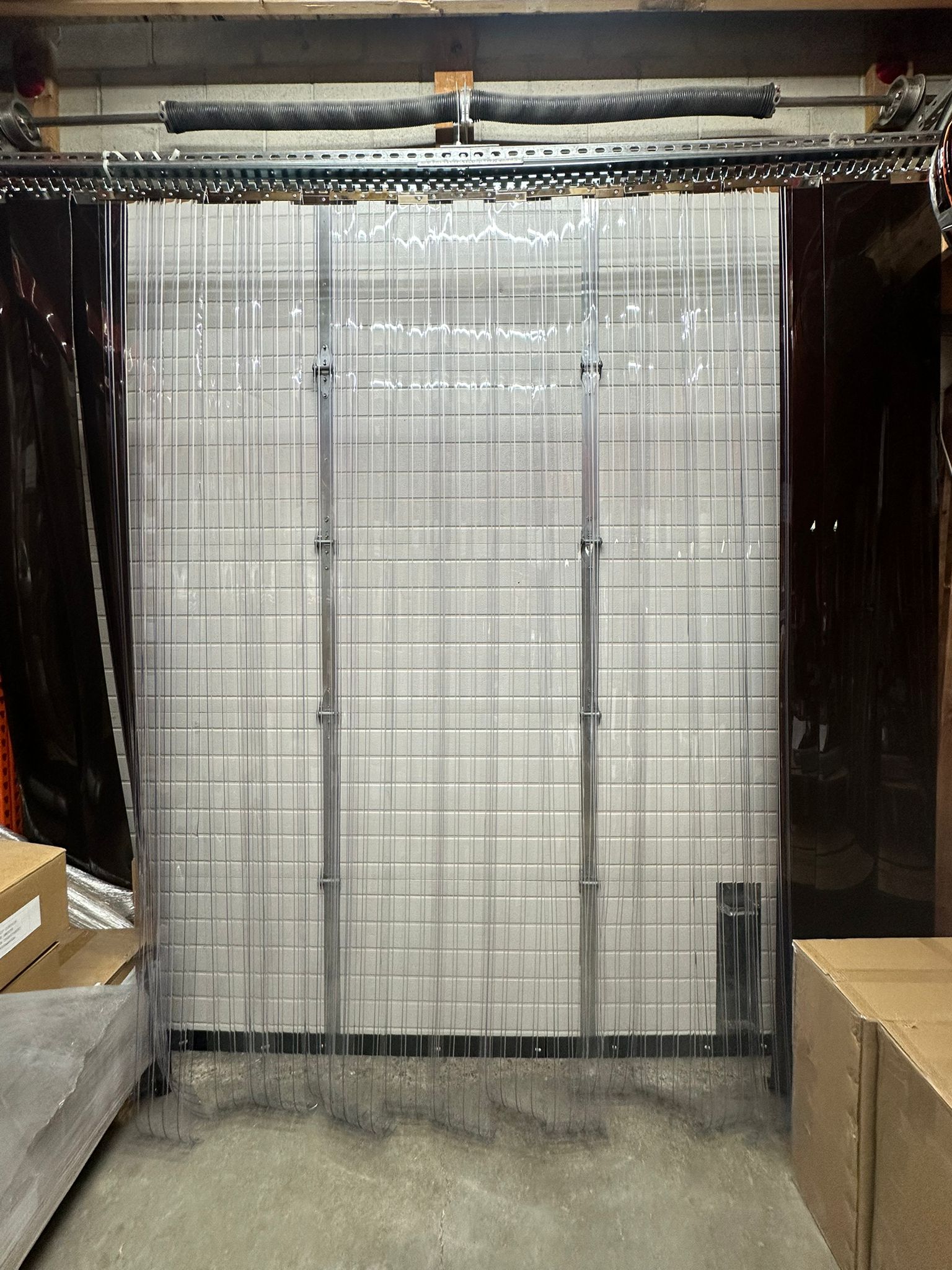 Byson PVC Strip Curtains, Smooth Standard 2mm x 8in Clear with Blue tint - Custom Kit