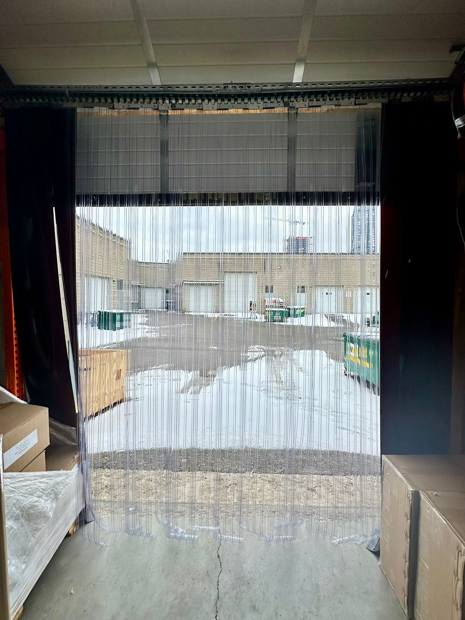 Byson PVC Strip Curtains, Smooth Standard 2mm x 8in Clear with Blue tint - Custom Kit