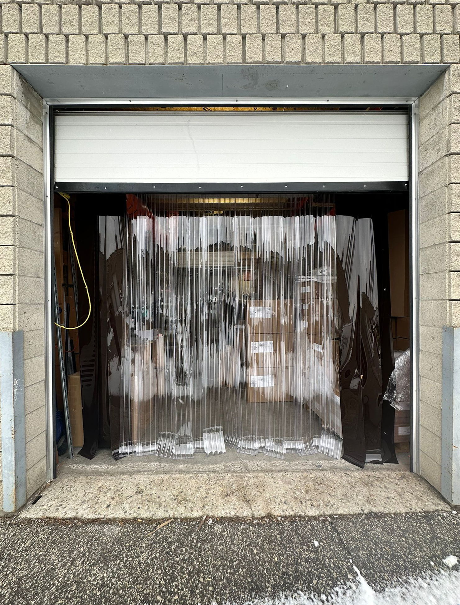Byson PVC Strip Curtains, Smooth Standard 2mm x 8in Clear with Blue tint - Custom Kit