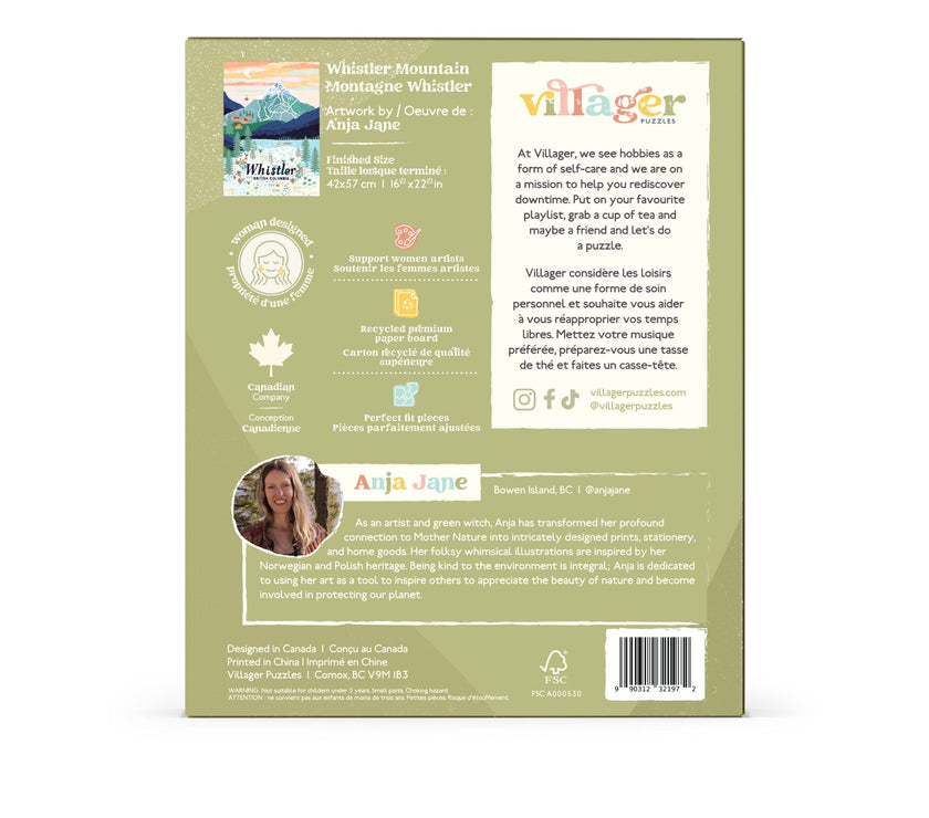 Whistler Mountain | 500-Piece Puzzle for Adults | Designed in Canada by Anja Jane