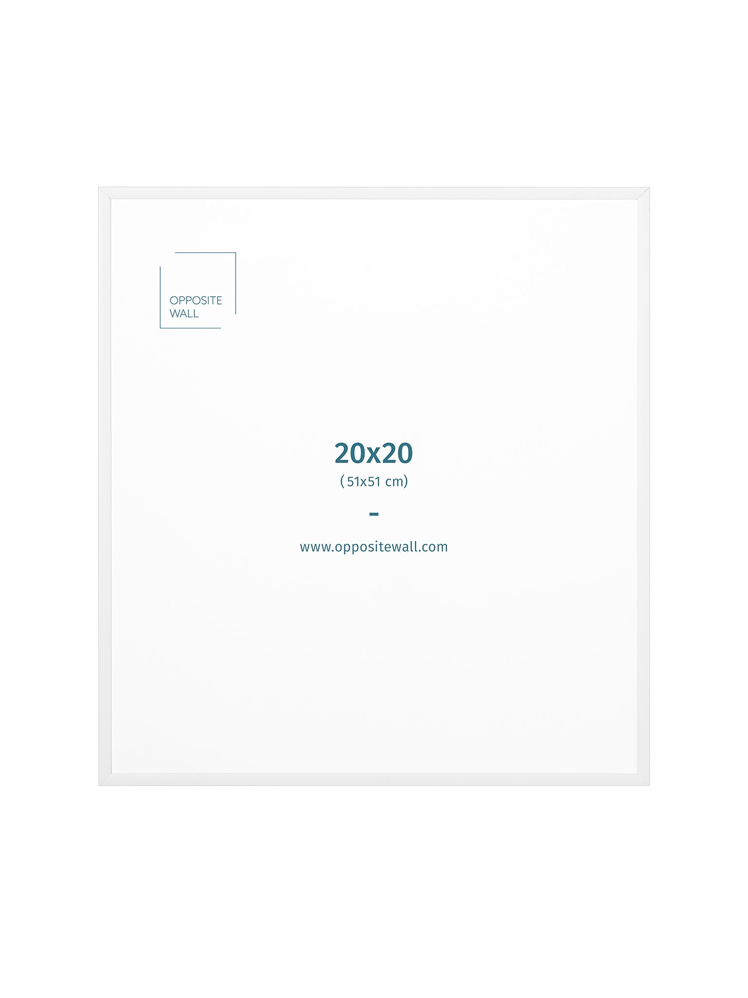 White Metal Frame, 20x20 in | 51x51 cm Opposite Wall Frame art-noise.myshopify.com white-metal-frame-20x20-in-51x51-cm