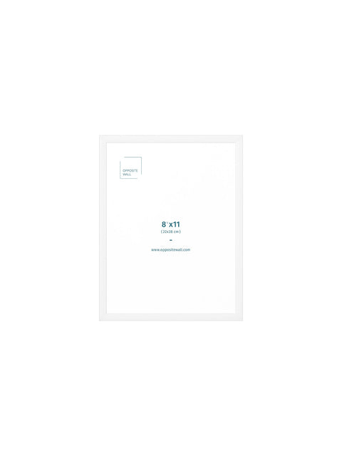 White Metal Frame, 8.5x11 in | 22x28 cm