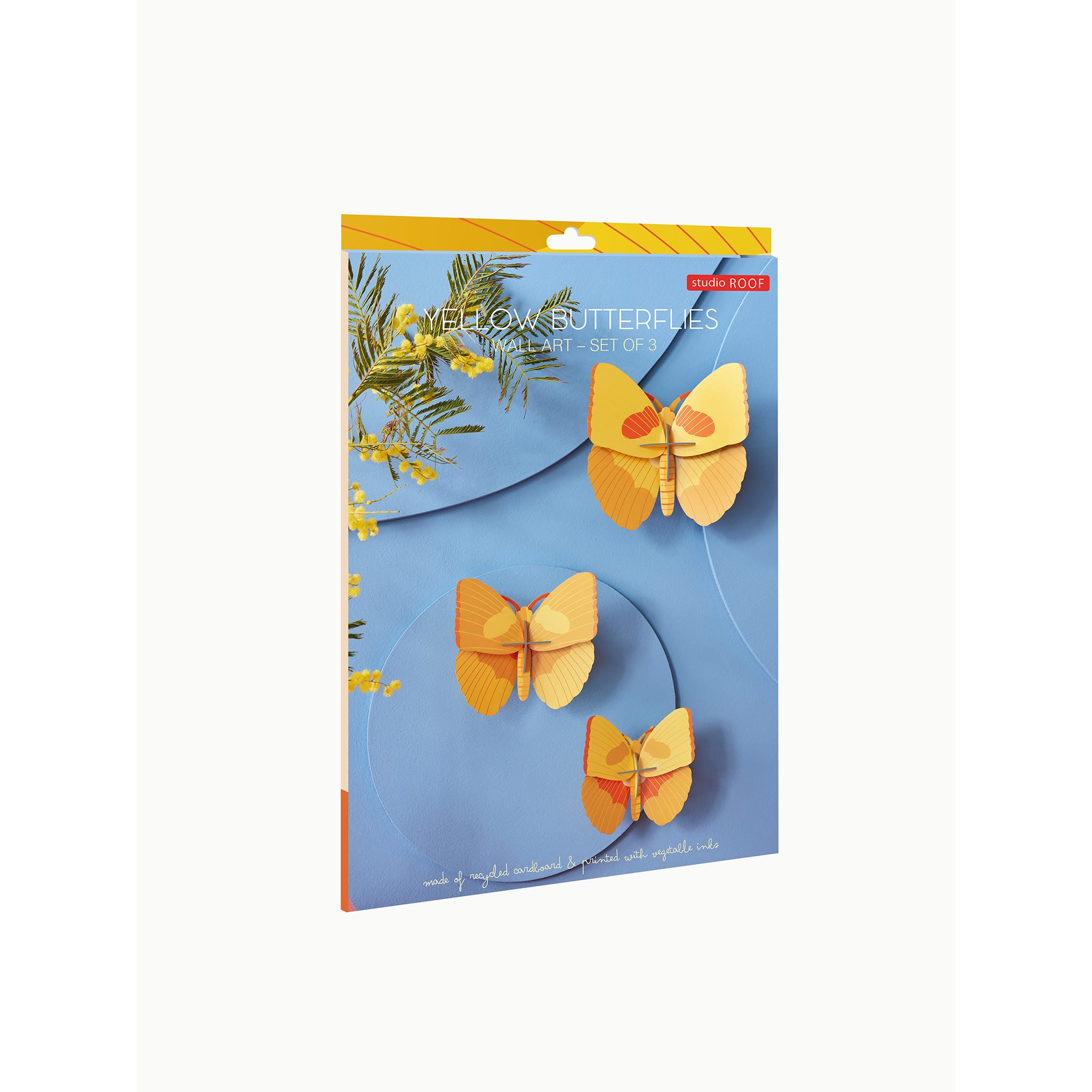 Yellow Butterflies Set of 3
