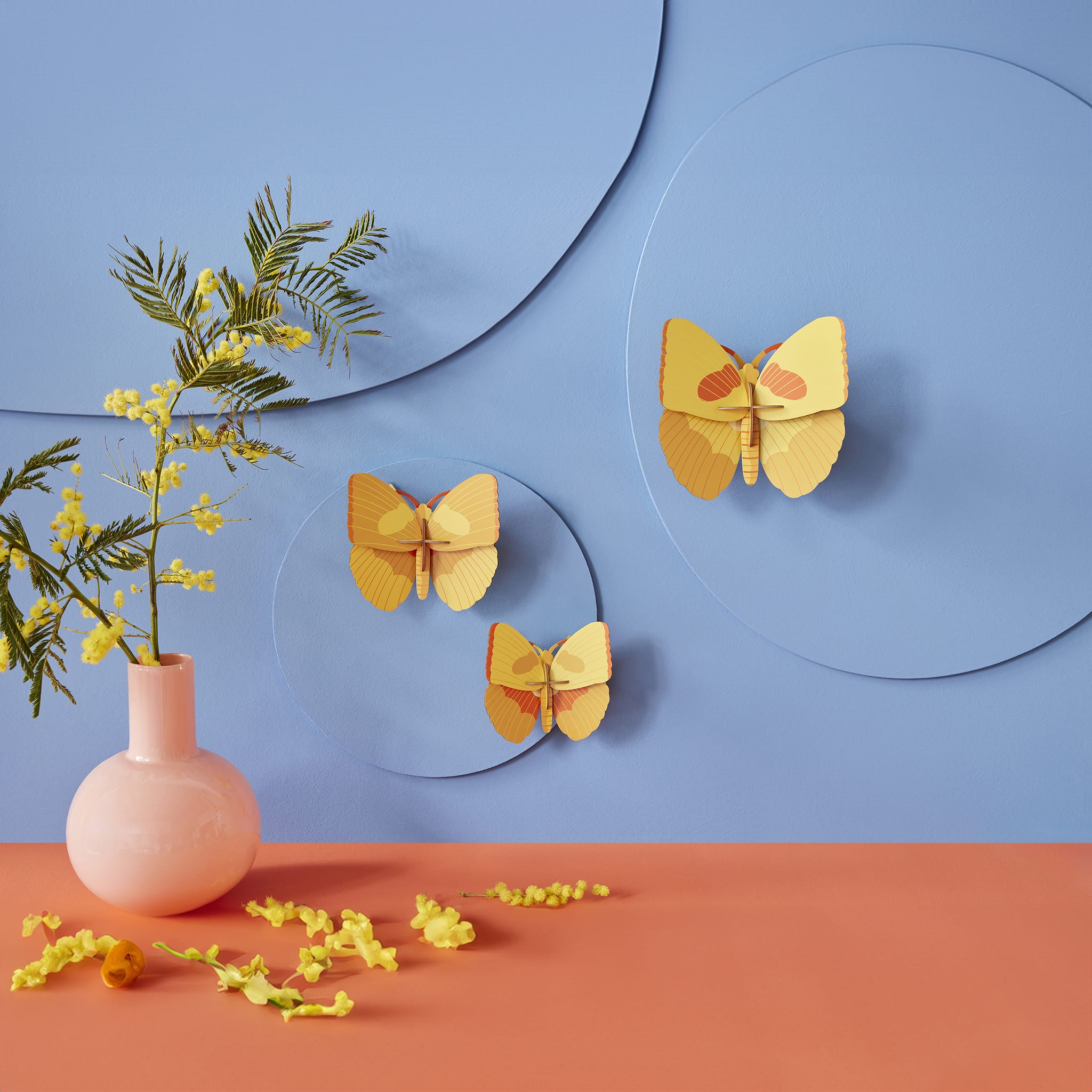 Yellow Butterflies Set of 3