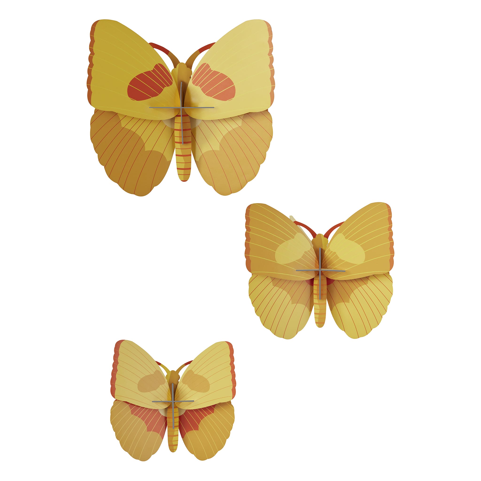 Yellow Butterflies Set of 3