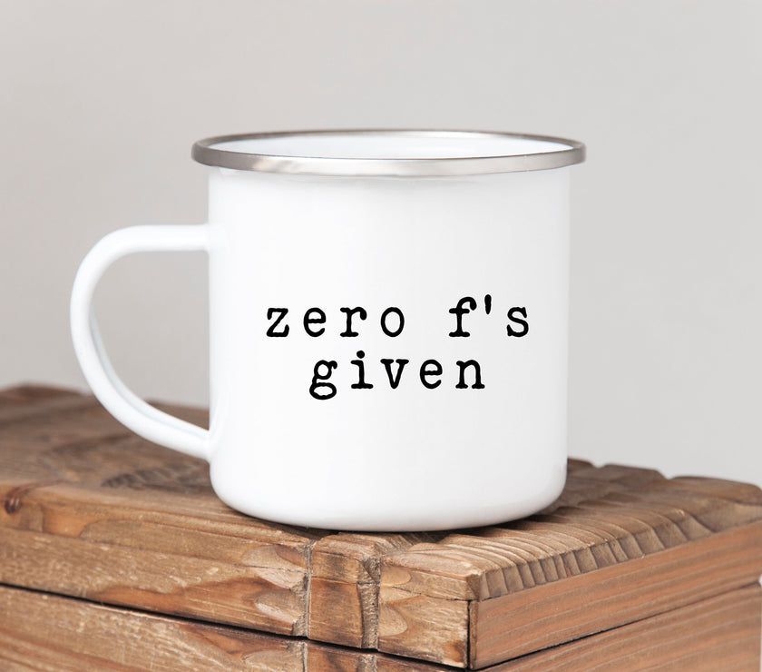Zero f's Given mug
