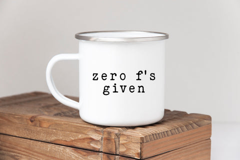 Zero f's Given mug