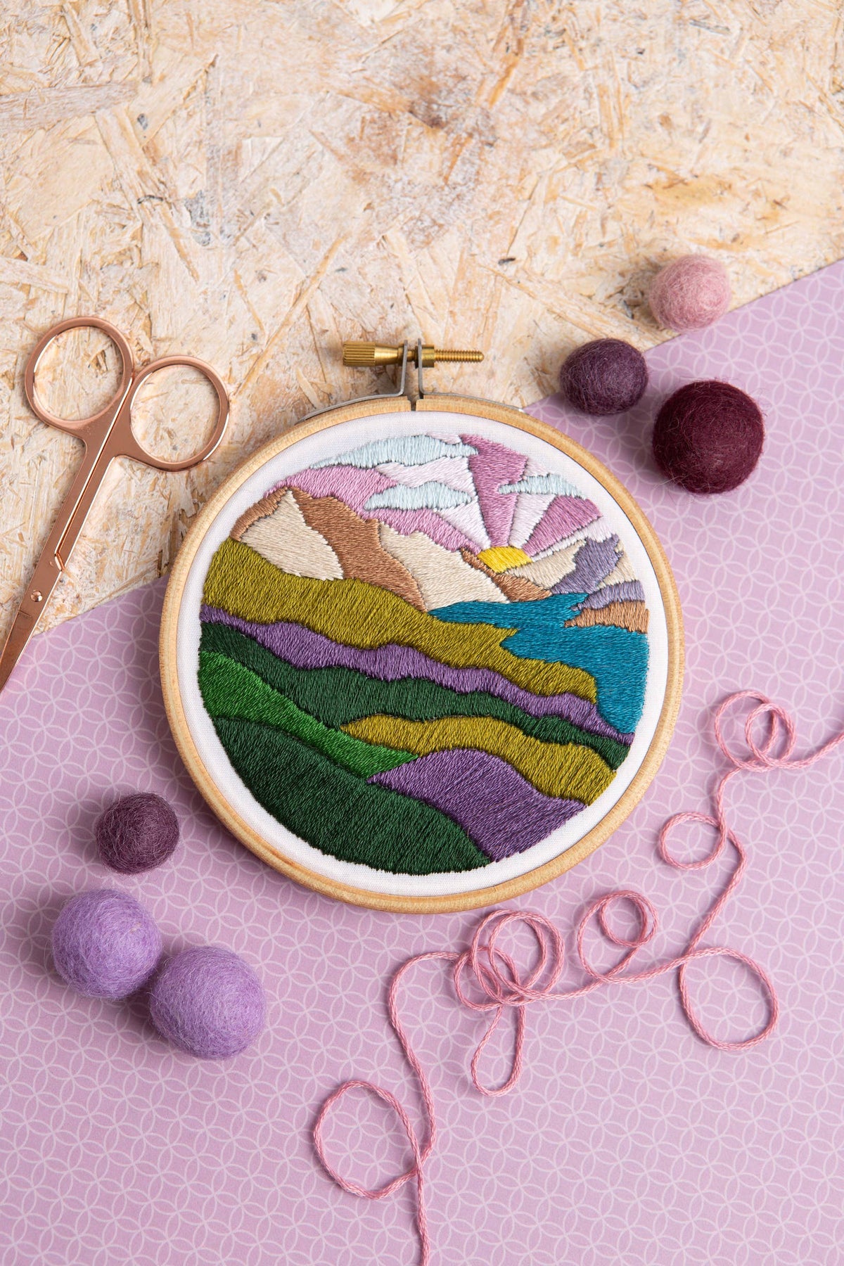 Highland Hike Mini Embroidery Kit | Beginner Craft Kit