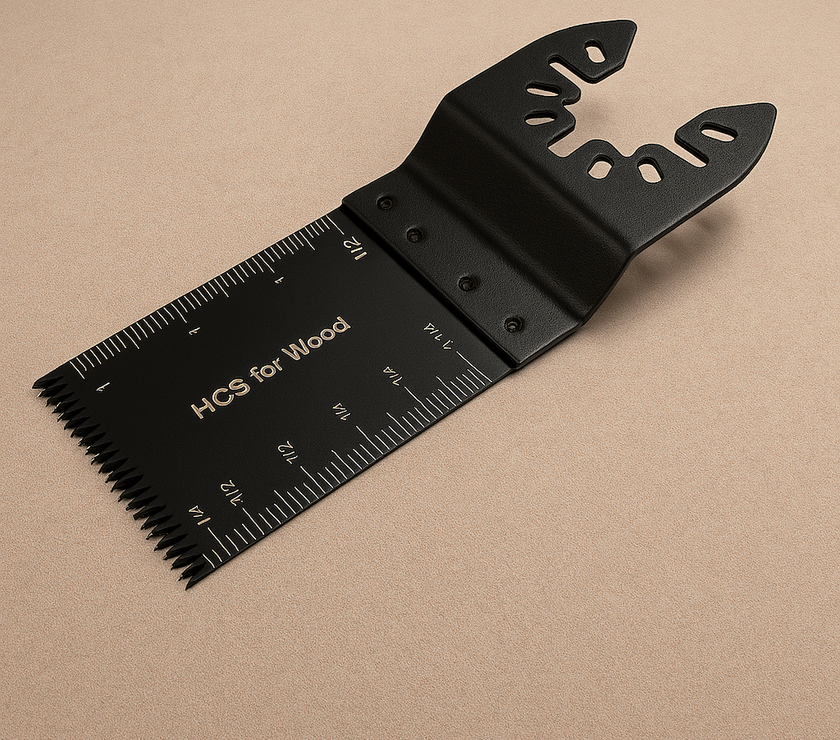 Universal HCS Oscillating Blade – 40mm Wood Cutter | Inch+CM Scale