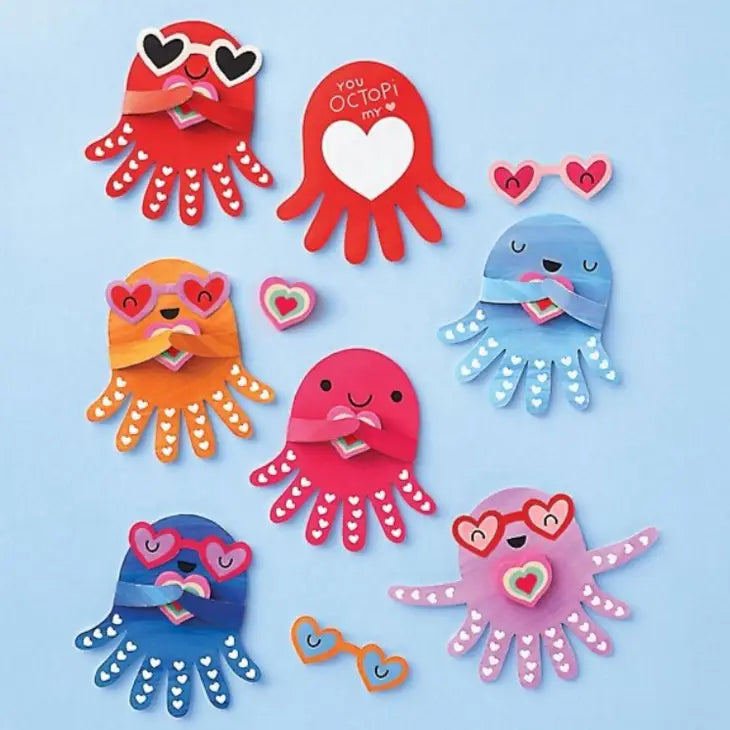 Octopi Eraser Valentine Card Kit - Art Noise