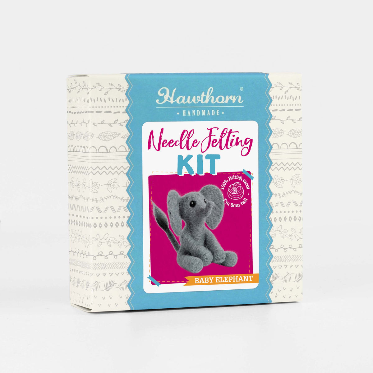 Baby Elephant Mini Needle Felting Kit | Complete Craft Kit