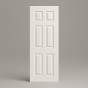 6‑Panel Hollow Core Interior Door – Textured Slab, 78″/90″ Heights