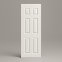 6‑Panel Hollow Core Interior Door – Textured Slab, 78″/90″ Heights