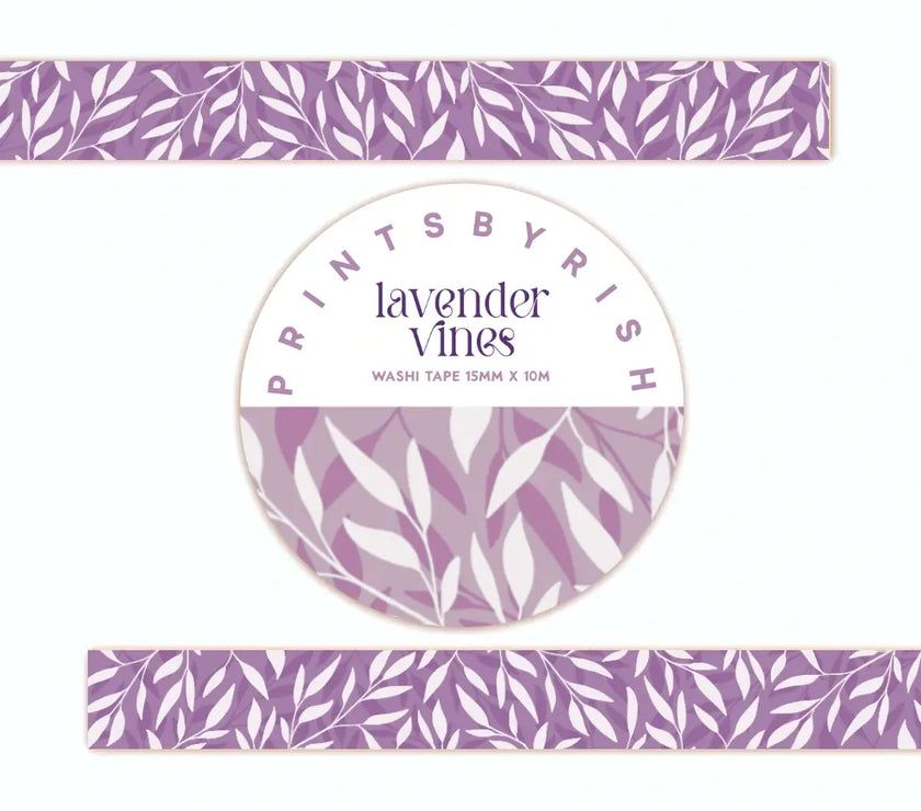 Prints by Rish - Lavender Vines Washi Tape - Art Noise