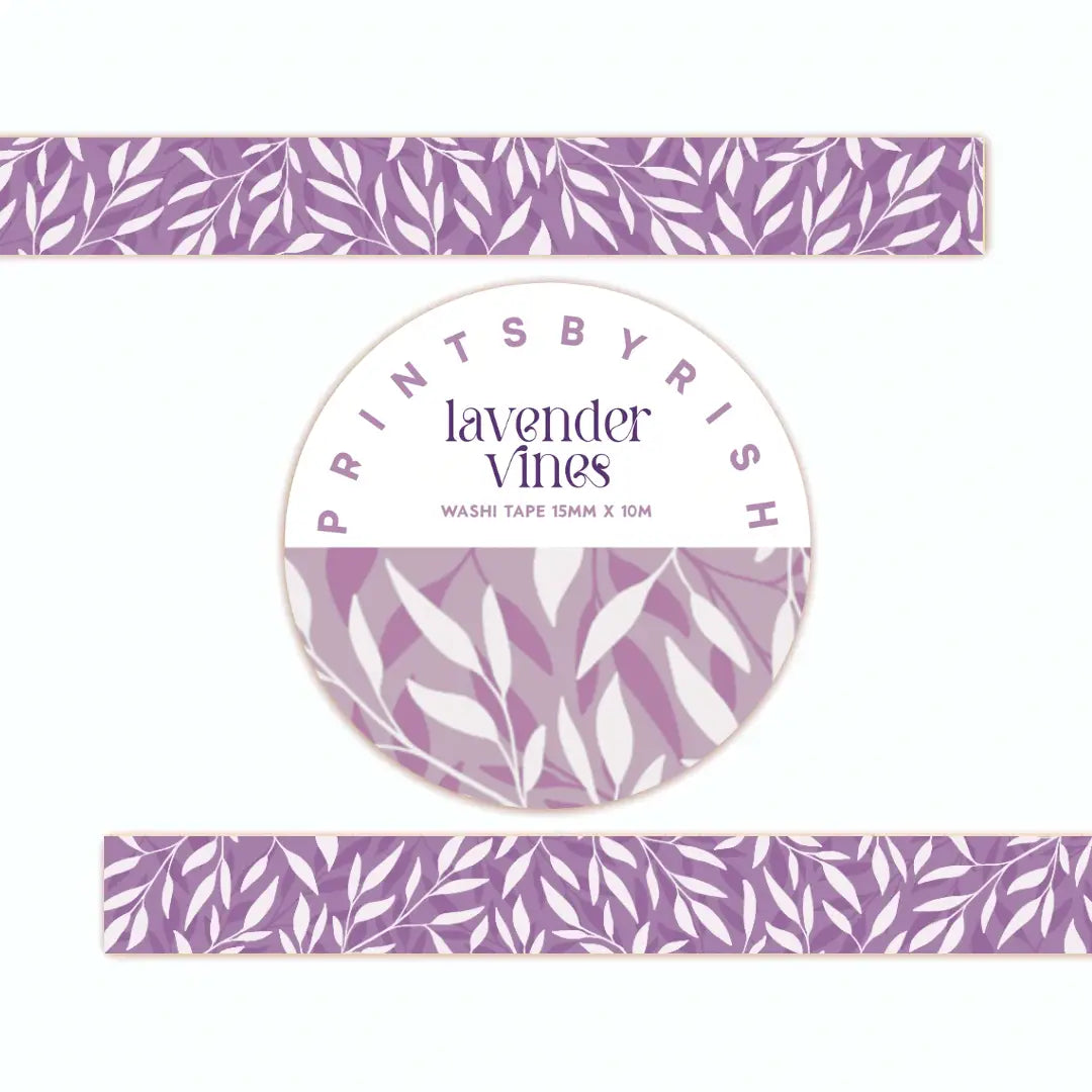 Prints by Rish - Lavender Vines Washi Tape