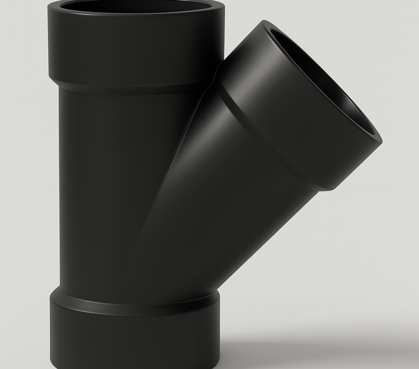 LESSO ABS Reducing WYE – Hub x Hub x Hub DWV (Multiple Sizes)