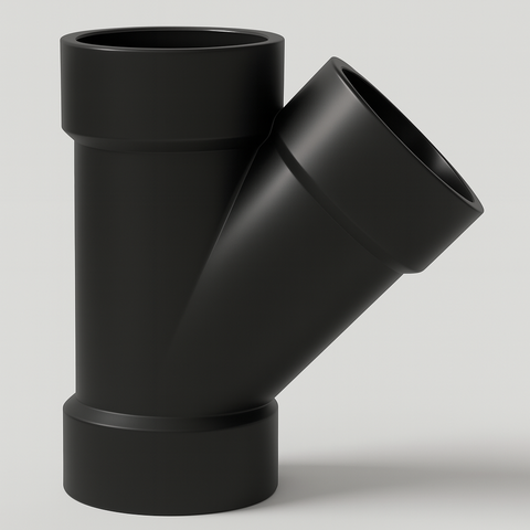 LESSO ABS Reducing WYE – Hub x Hub x Hub DWV (Multiple Sizes)