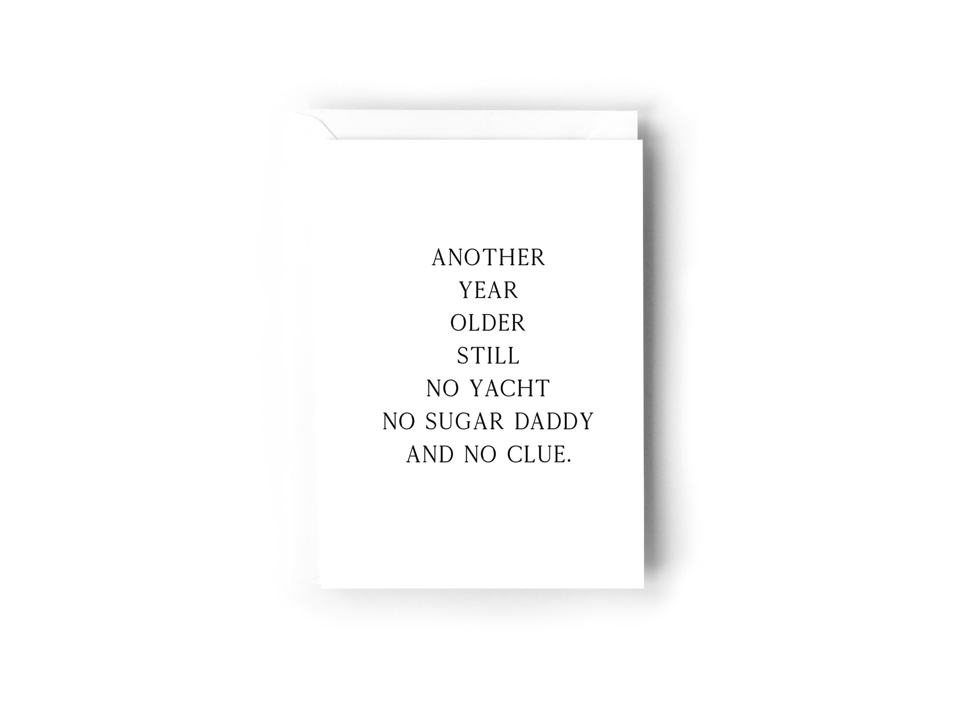 Another year older still no yacht card Creativien product_type art-noise.myshopify.com another-year-older-still-no-yacht-card