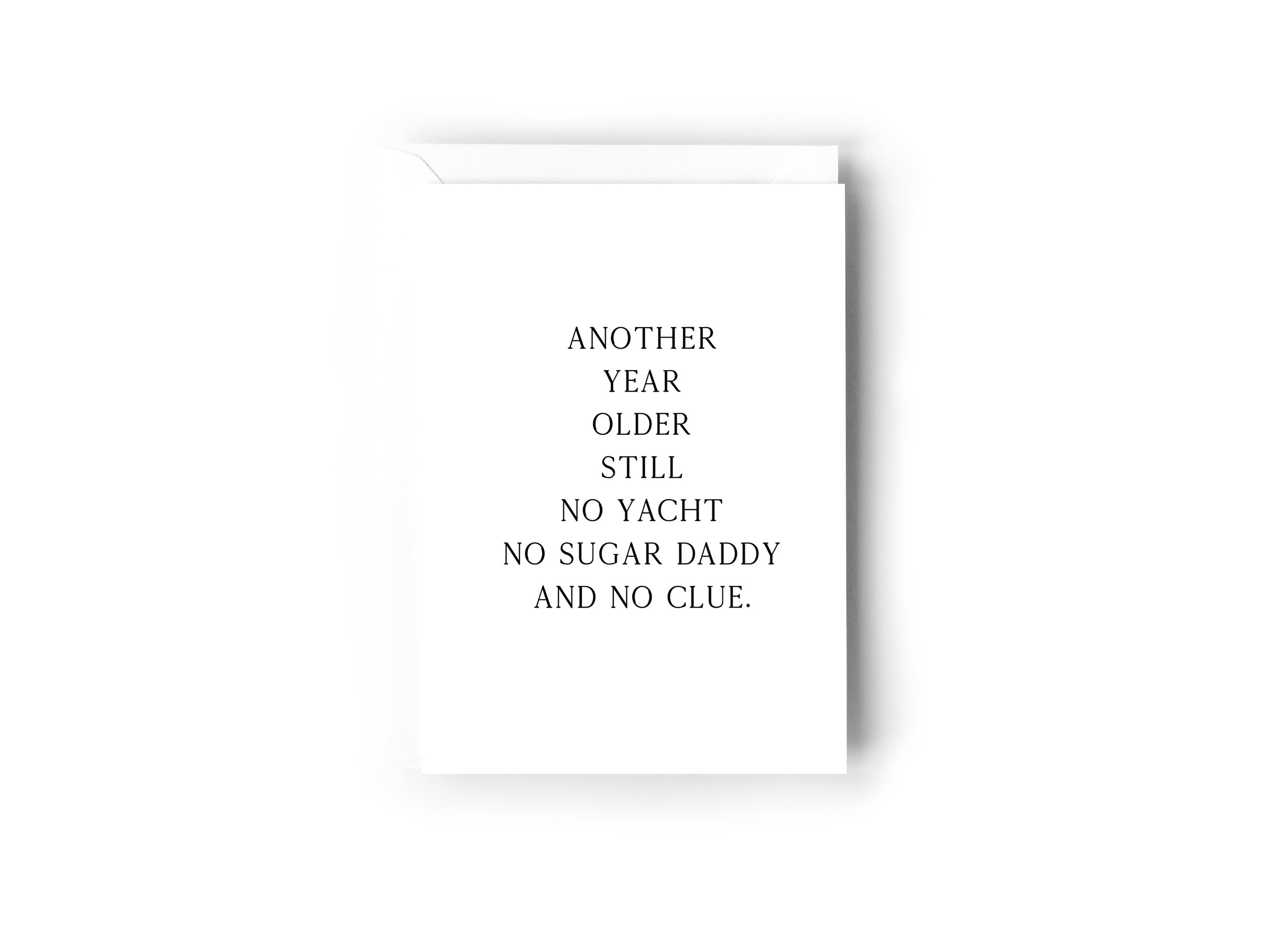 Another year older still no yacht card Creativien product_type art-noise.myshopify.com another-year-older-still-no-yacht-card